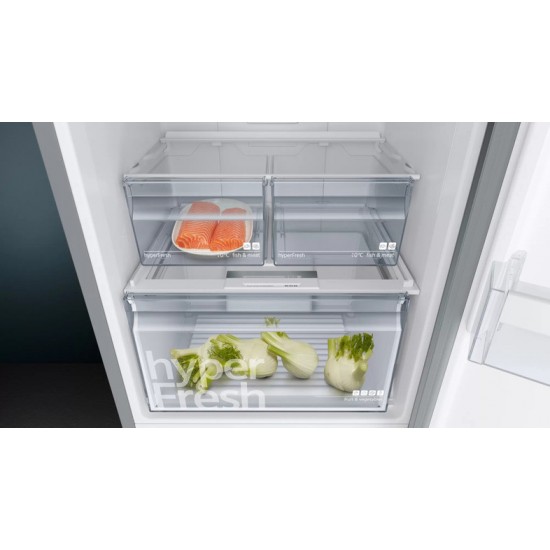 Siemens KG49NXIEP Ψυγειοκαταψύκτης 438lt Total NoFrost,hyperFresh <0°C> , Υ203xΠ70xΒ67εκ. Inox  