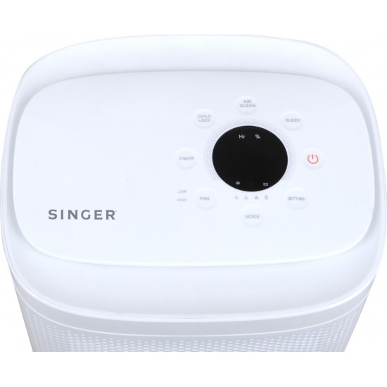 SINGER SDHMW-10Lt Smart Ion Αφυγραντήρας , (lt/24h) 10 LT/24H,Ιονιστής ,200 W SINGER SDHMW-10Lt Smart Ion Αφυγραντήρας , (lt/24h) 10 LT/24H,Ιονιστής ,200 W