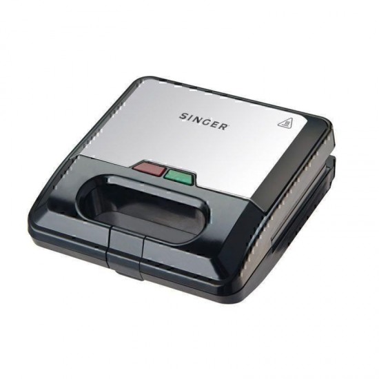 Singer SMW-7520 Τοστιέρα με Αποσπώμενες Πλάκες για 2 Τοστ 750W Inox Singer SMW-7520 Τοστιέρα με Αποσπώμενες Πλάκες για 2 Τοστ 750W Inox