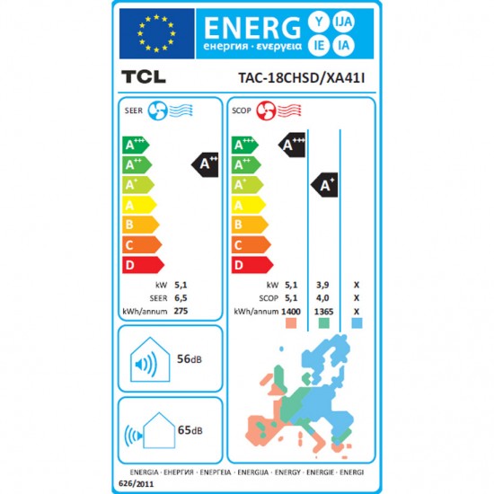 TCL TAC-18CHSD/XA41I,Inverter,18000 BTU/ώρα ,WI-FI: