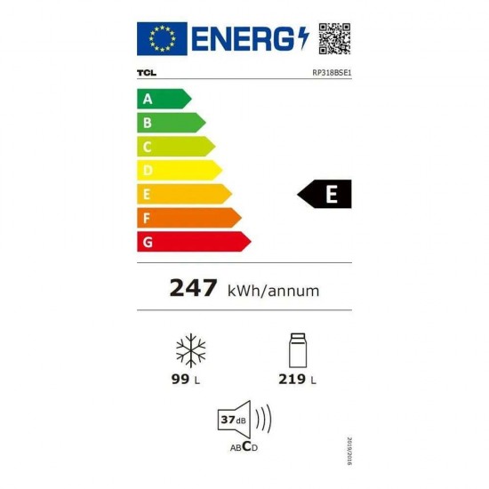 TCL RP318BSE1 Ψυγειοκαταψύκτης Total NoFrost Υ185xΠ59.5xΒ63εκ. Dark Silver TCL RP318BSE1 Ψυγειοκαταψύκτης Total NoFrost Υ185xΠ59.5xΒ63εκ. Dark Silver