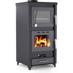 Thermogatz GS 12 Oven Ατσάλινη Ξυλόσομπα με εμαγιέ φούρνος 12kW
