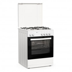 Thermogatz TGS-3610 WH Turbo Κουζίνα Ηλεκτρική 56lt με Εστίες Αερίου 60cm ,5 τρόποι ψησίματος,Μήκος 60  Ύψος 83  Βάθος 61 