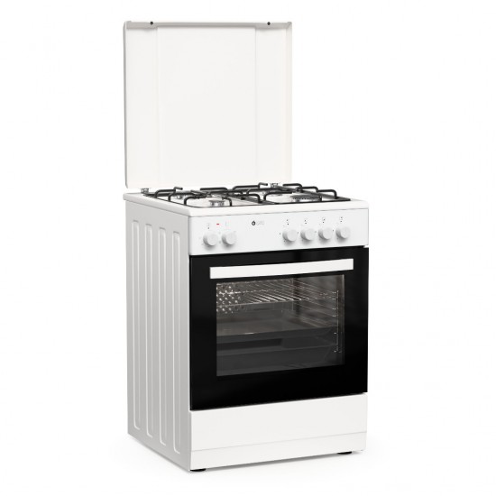 Thermogatz TGS-3610 WH Turbo Κουζίνα Ηλεκτρική 56lt με Εστίες Αερίου 60cm ,5 τρόποι ψησίματος,Μήκος 60 Ύψος 83 Βάθος 61 Thermogatz TGS-3610 WH Turbo Κουζίνα Ηλεκτρική 56lt με Εστίες Αερίου 60cm ,5 τρόποι ψησίματος,Μήκος 60 Ύψος 83 Βάθος 61