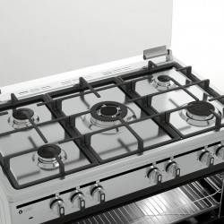 Thermogatz TGS 7000 IX Κουζίνα Υγραερίου & Ρεύματος, inox ,Φούρνος Αερίου 94lt ,με Εστίες Υγραερίου Πλατ90εκ. 