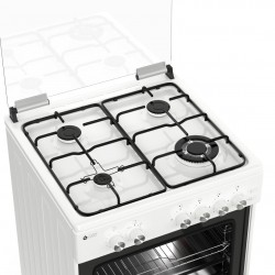 Thermogatz TGS 5021 WH Κουζίνα Υγραερίου , λευκη,Φούρνος Αερίου 49lt, με Εστίες Υγραερίου Π60εκ.