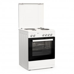 Thermogatz TGS E120 WH Κουζίνα Ηλεκτρική 60lt αεροθερμη με Εμαγιέ Εστίες 60cm ,6 Τρόποι Ψησίματος,TURBO fan,