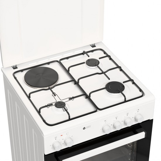 Thermogatz TGS 3501 WH Κουζίνα Ηλεκτρική 56lt με Εστίες Αερίου 60cm ,5 Τρόποι Ψησίματος,3 Εστίες Αερίου και 1 Ηλεκτρική Thermogatz TGS 3501 WH Κουζίνα Ηλεκτρική 56lt με Εστίες Αερίου 60cm ,5 Τρόποι Ψησίματος,3 Εστίες Αερίου και 1 Ηλεκτρική