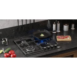 Thermogatz TGS 9411 GL Εστία Αερίου Αυτόνομη,Επιφάνεια: Μαύρο Γυαλί,Καυστήρες TECNA ,Σχάρες μαντεμένιες
