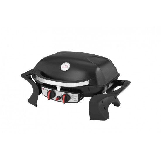 Thermogatz Gs Grill 2 Mini Επιτραπέζια Φορητή Ψησταριά Υγραερίου με 2 Εστίες 2.5kW Επιφάνειας 52x39cm 03.313.206