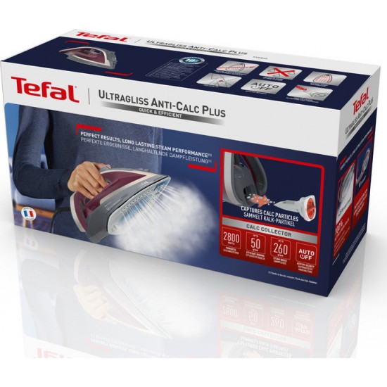 Tefal FV6840 Σίδερο Ατμού 2800W με Συνεχόμενη Παροχή 50gr/min ,εκτόξευση ατμού έως και 260 γρ./λ. πλάκα Durilium Airglide Tefal FV6840 Σίδερο Ατμού 2800W με Συνεχόμενη Παροχή 50gr/min ,εκτόξευση ατμού έως και 260 γρ./λ. πλάκα Durilium Airglide
