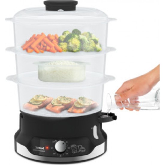 Tefal VC204810 Ultracompact Ατμομάγειρας 9lt 800W με 3 Επίπεδα Μαγειρέματος Tefal VC204810 Ultracompact Ατμομάγειρας 9lt 800W με 3 Επίπεδα Μαγειρέματος