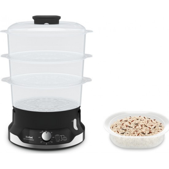 Tefal VC204810 Ultracompact Ατμομάγειρας 9lt 800W με 3 Επίπεδα Μαγειρέματος Tefal VC204810 Ultracompact Ατμομάγειρας 9lt 800W με 3 Επίπεδα Μαγειρέματος
