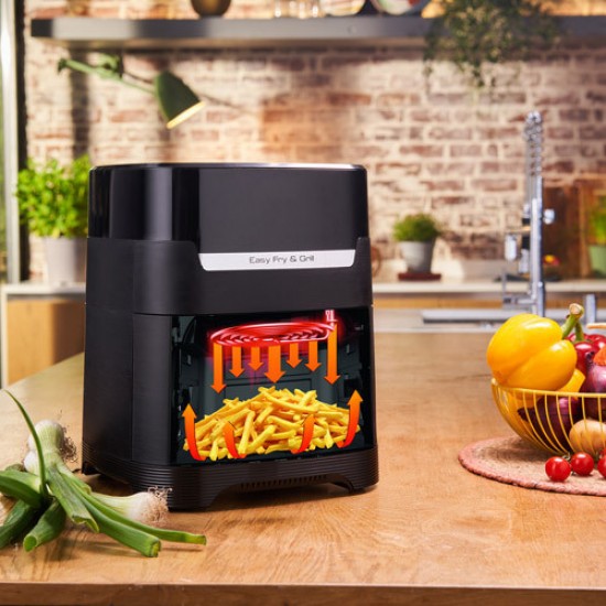 Tefal FW201815 Air Fryer 6.5lt,,Τεχνολογία 3 σε 1 ,γκριλ, ατμού & extra crisp,  7 αυτόματα προγράμματα,,2 φορές πιο γρήγορη από τον φούρνο