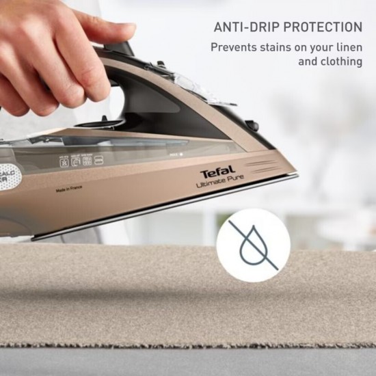 Tefal FV9852 Ultimate Pure Σίδερο Ατμού 3200W με Συνεχόμενη Παροχή Ατμού 60gr/min,(boost) έως 260–300 g/min,Πλάκα: Durilium AirGlide ,Autoclean Tefal FV9852 Ultimate Pure Σίδερο Ατμού 3200W με Συνεχόμενη Παροχή Ατμού 60gr/min,(boost) έως 260–300 g/min,Πλάκα: Durilium AirGlide ,Autoclean