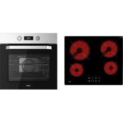Teka HCB 6545 SS Inox + TZ 6415 Φούρνος άνω Πάγκου 71lt,Hydroclean PRO®, A+,με Κεραμικές Εστίες Π59.5εκ.