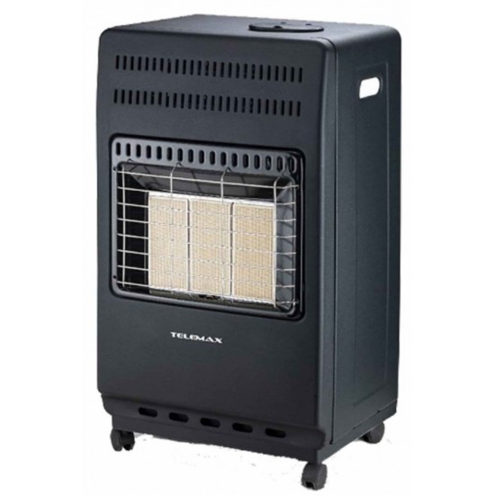 Telemax RS42 Σόμπα Υγραερίου 4200W χρωμα Κόκκινη  -η -μαυρη,Turbo Fan 20W,38.5x37x73.5cm 