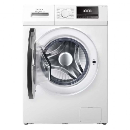 Tesla WF81461TGR Πλυντήριο Ρούχων 8kg 1400 Στροφών,A-10%,Motor : BLDC Inverter,Προστασία μαλλιού