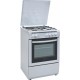 United UFG-60301 Κουζίνα 65lt με Εστίες Υγραερίου & Ρεύματος Π60cm Λευκή,με λειτουργία αέρα και γκριλ