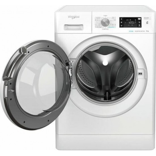 Whirlpool FFB 8258 WV EE Πλυντήριο Ρούχων 8kg με Ατμό 1200 Στροφών ,Τεχνολογία 6ης αίσθησης,FreshCare+,SteamRefresh Whirlpool FFB 8258 WV EE Πλυντήριο Ρούχων 8kg με Ατμό 1200 Στροφών ,Τεχνολογία 6ης αίσθησης,FreshCare+,SteamRefresh