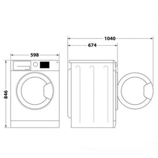 Whirlpool WP C10X WBS EE Στεγνωτήριο 10kg C(πρώην Α+++) Στεγνωτήριο 1-10 kg, 127lt.