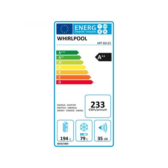 Whirlpool ART66122 Ψυγειοκαταψύκτης Εντοιχιζόμενος (273lt) Low Frost A++ (υψ177xπλ54.1) Whirlpool ART66122 Ψυγειοκαταψύκτης Εντοιχιζόμενος (273lt) Low Frost A++ (υψ177xπλ54.1)