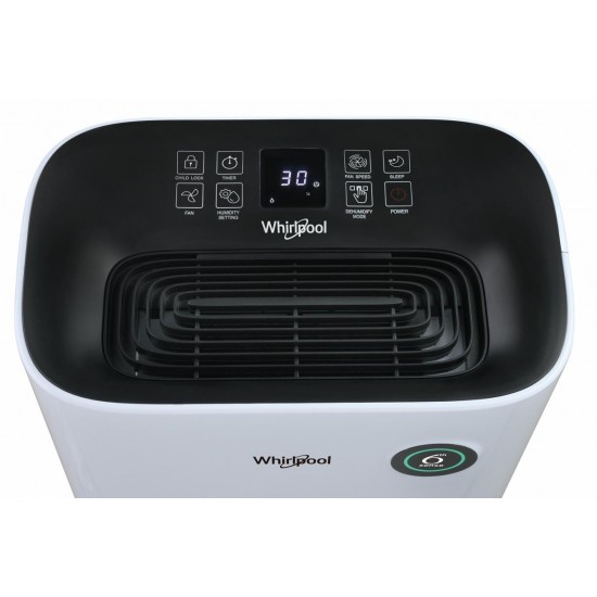 Whirlpool DE20W5252 Αφυγραντήρας 20lt ,λειτουργία 6ης-αίσθησης.,πρόγραμμα στεγνώματος.Καθαριστής Αέρα ,Μέγιστη Ισχύς W 420