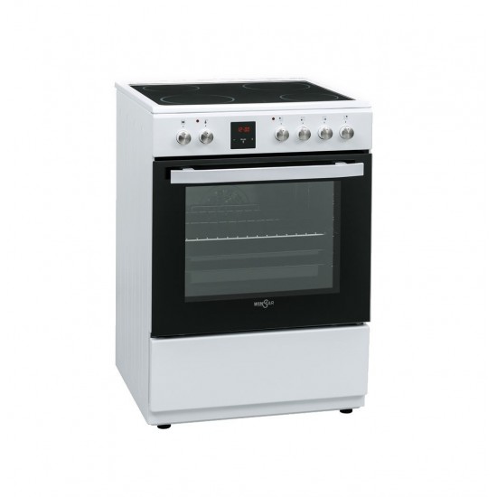 Winstar WSTFSWC6519 Κουζίνα (69lt) με Αέρα & Grill με Εστίες Κεραμικές ΛΕΥΚΗ, Α,Βυθιζόμενοι - POP,9 τροποι
