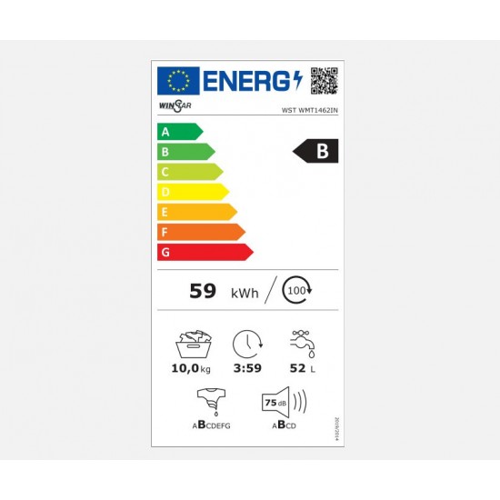 WINSTAR WST WMT1462IN Πλυντήριο Ρούχων(10kg ) Ατμού,(Μ)Inverter BLDC,1400 στροφών,Συντομο 15 & 60, Πρόγραμμα για Παπλώματα. WINSTAR WST WMT1462IN Πλυντήριο Ρούχων(10kg ) Ατμού,(Μ)Inverter BLDC,1400 στροφών,Συντομο 15 & 60, Πρόγραμμα για Παπλώματα.