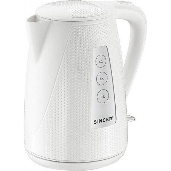 Singer SWK-800DOTS Βραστήρας Νερού (1,7lt) Λευκός 2200 W
