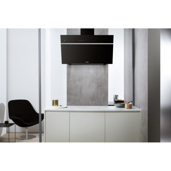 Whirlpool WHVS 90F LT C K Απορροφητήρας Καμινάδα (90cm) Μαύρη,801 m3 / h με booster