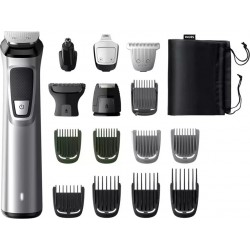 Philips MG7736/15 Multigroom Series 7000 Σετ Επαναφορτιζόμενης Κουρευτικής Μηχανής Black/Silver 