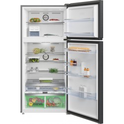 Beko RDNE650E40ZXBRN Ψυγείο Δίπορτο NoFrost Υ187xΠ83xΒ77εκ. Μαύρο
