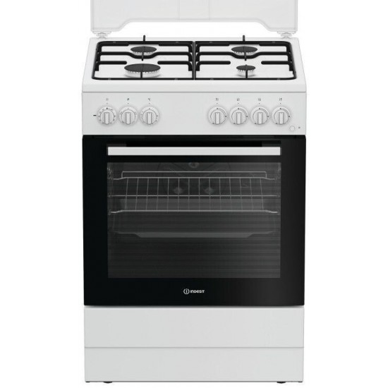 Indesit I6G3PMW Κουζίνα Ηλεκτρική 72lt με Εστίες Αερίου 60cm