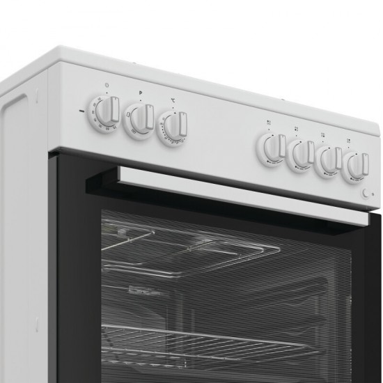 Indesit I6G3PMW Κουζίνα Ηλεκτρική 72lt με Εστίες Αερίου 60cm
