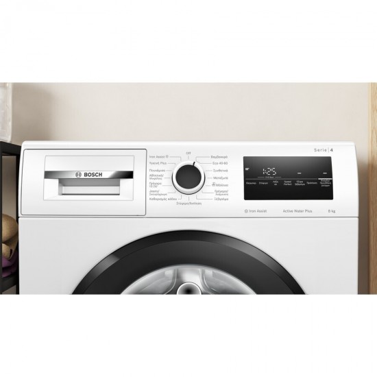 Bosch WGJ2440LGR Πλυντήριο Ρούχων 9kg 1400 Στροφών,(Μ) ,Home Connect.,Iron Assist με ατμό,EcoSilence Drive,ActiveWater Plus  Πλυντήριο Ρούχων 9kg 1400 Στροφών,Home Connect.,Iron Assist με ατμό,EcoSilence Drive,ActiveWater Plus 