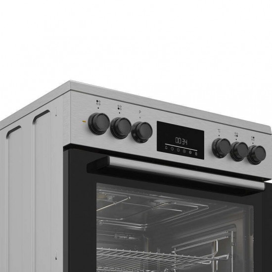Beko FBM67320XS Κουζίνα Ηλεκτρική 72lt με Κεραμικές Εστίες 60cm  ,Φούρνος Multifunction με 8 τρόπους ψησίματος,3D Μαγείρεμα​