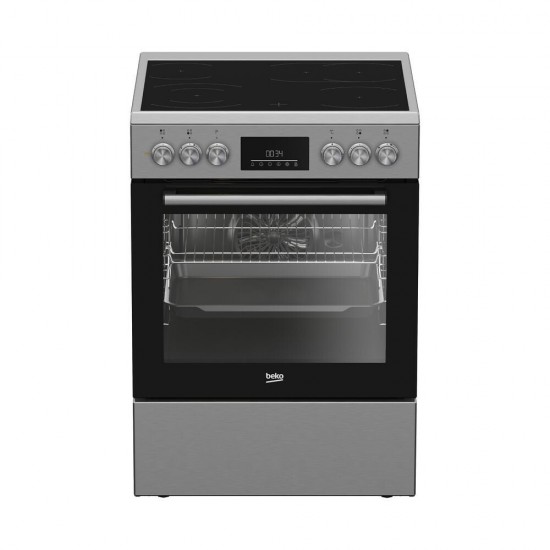 Beko FBM67320XS Κουζίνα Ηλεκτρική 72lt με Κεραμικές Εστίες 60cm  ,Φούρνος Multifunction με 8 τρόπους ψησίματος,3D Μαγείρεμα​