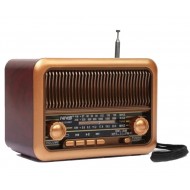  Retro NS-3315BT Ραδιόφωνο Αναλογικό,Μπαταρίας,Bluetooth, Headphones, USB