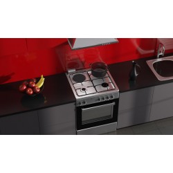 Thermogatz TGS 3521 IX,, 04.401.098 Κουζίνα Ηλεκτρική 60lt ,INOX,με Εστίες Αερίου & Ρεύματος 60cm, Φούρνος Ηλεκτρικός 60lt ,6 Τρόποι Ψησίματος